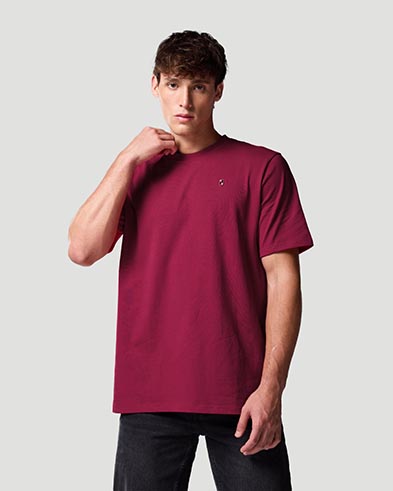 Camiseta b&aacute;sica para hombre - VINOTINTO