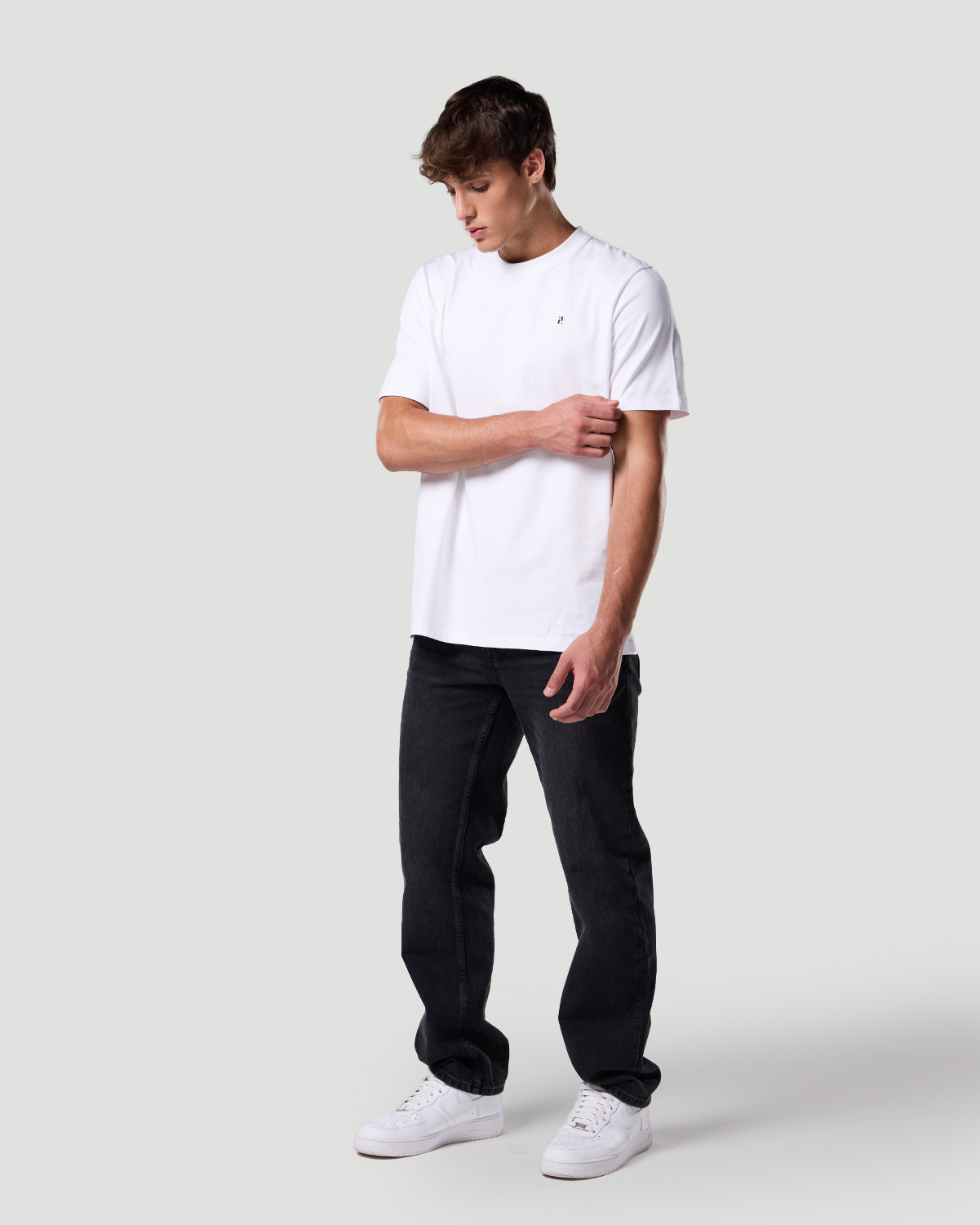 Franela b&aacute;sica para hombre-BLANCO image number 1