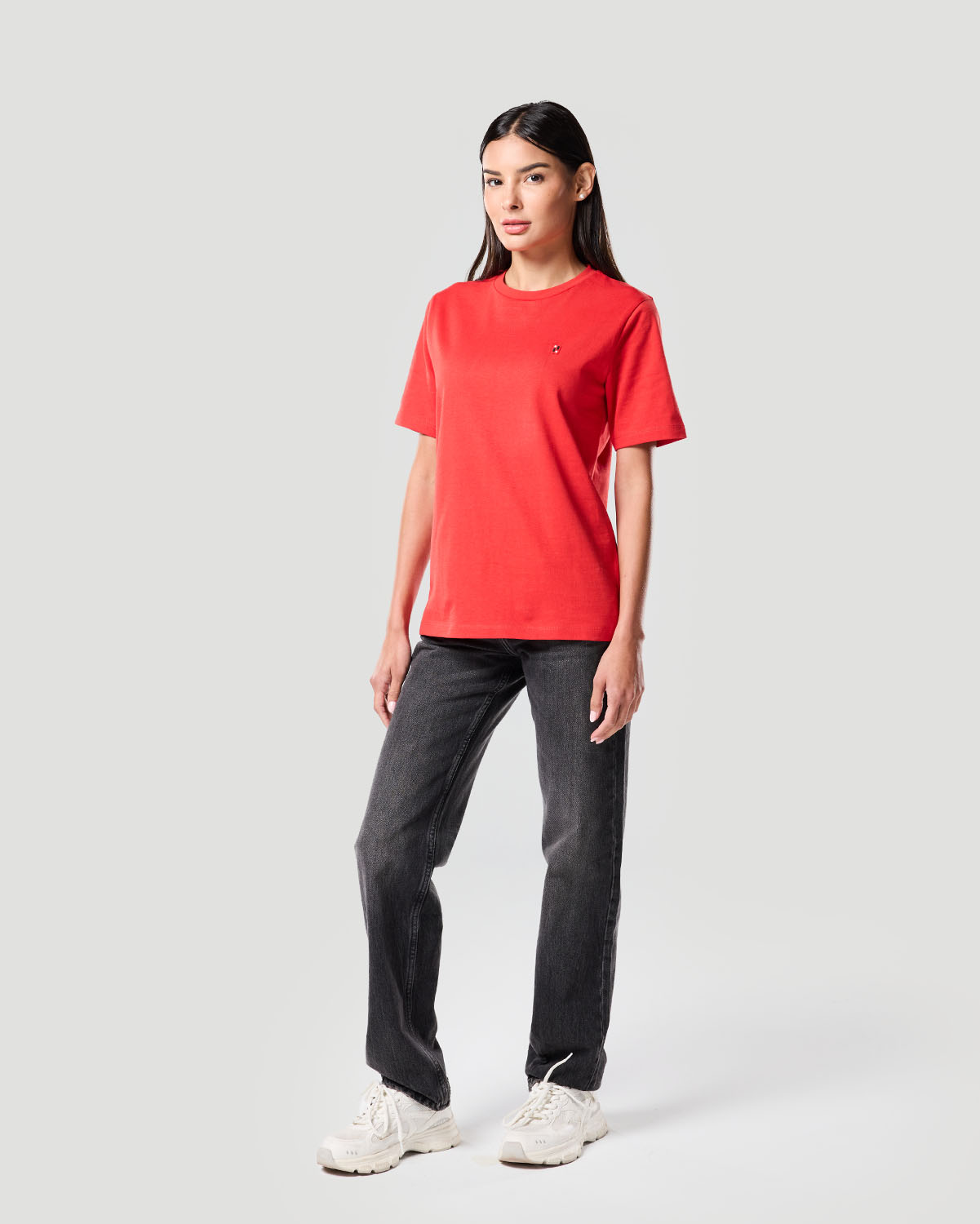 Franela b&aacute;sica para mujer-ROJO image number 1