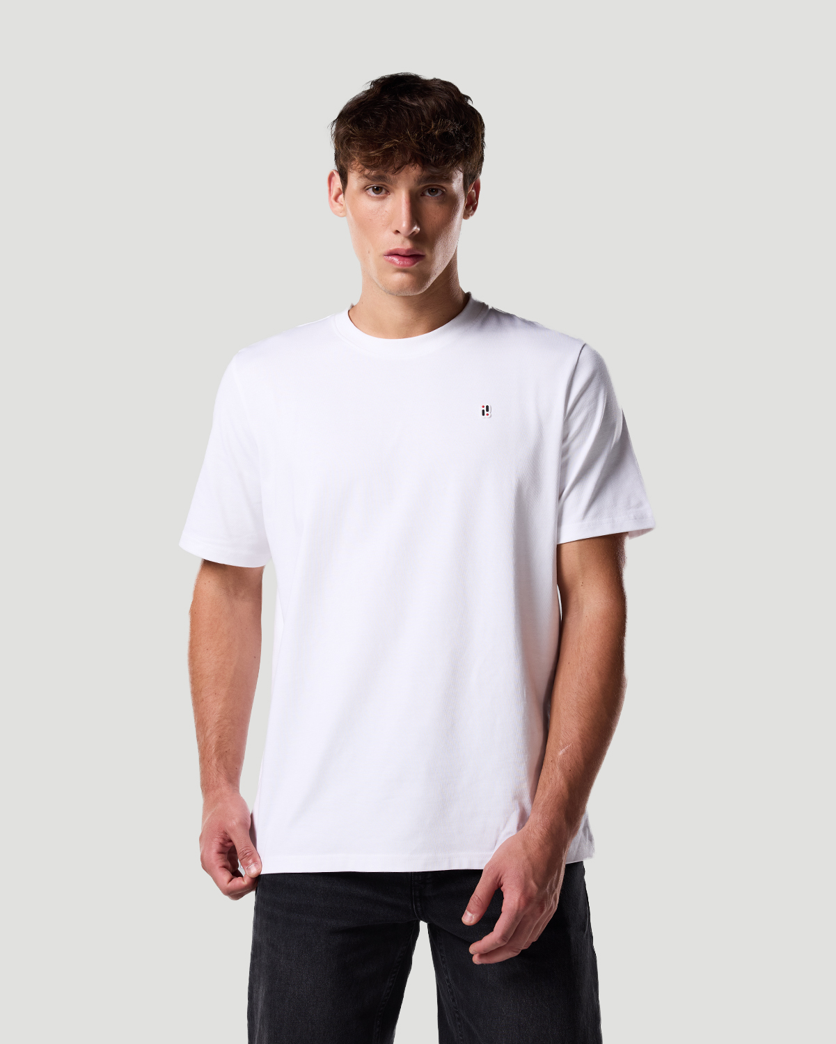Franela b&aacute;sica para hombre-BLANCO image number 2