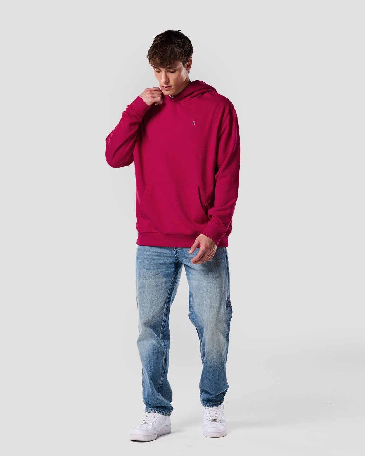 Su&eacute;ter con capucha para hombre-CEREZA image number 0