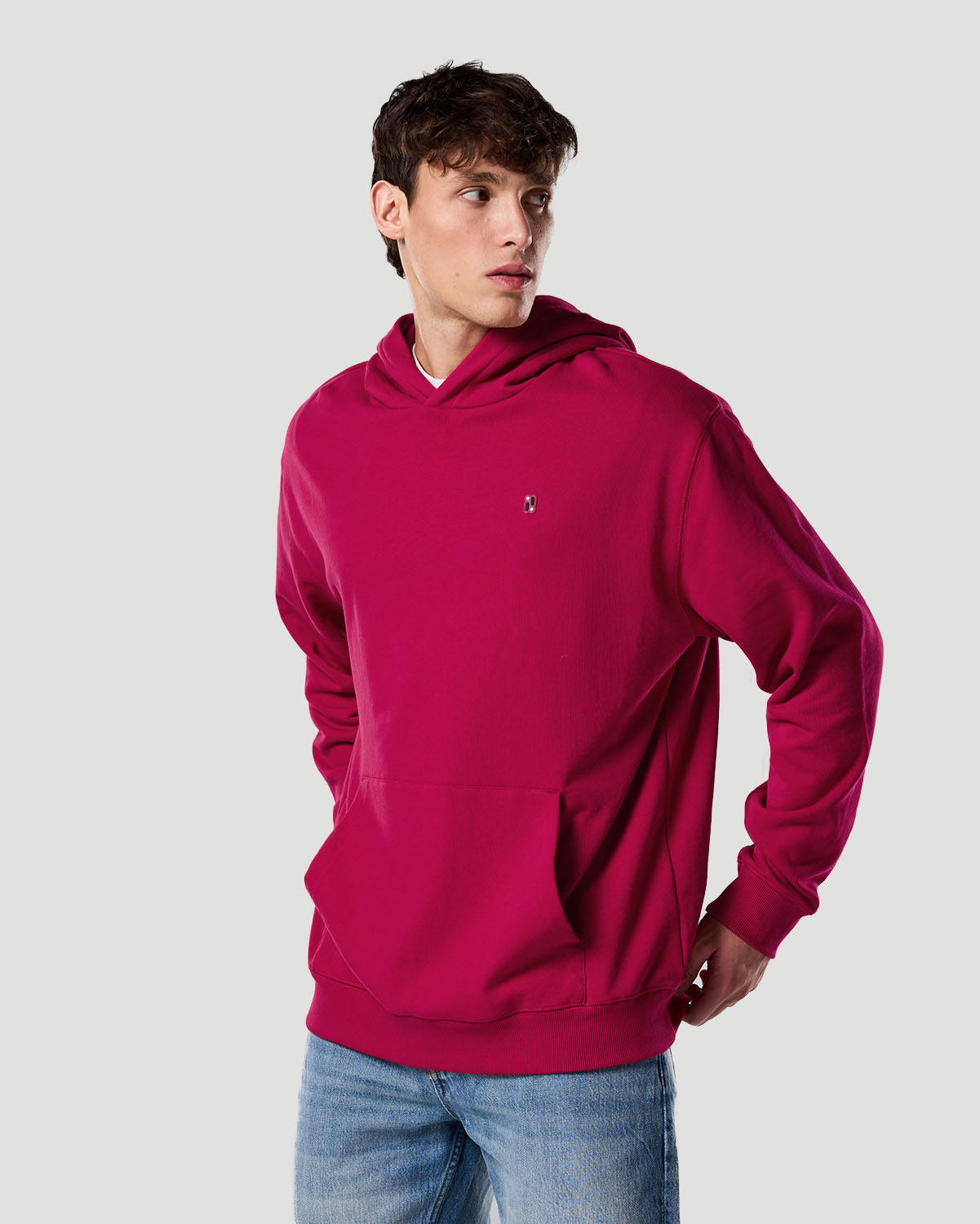 Su&eacute;ter con capucha para hombre-CEREZA image number 3