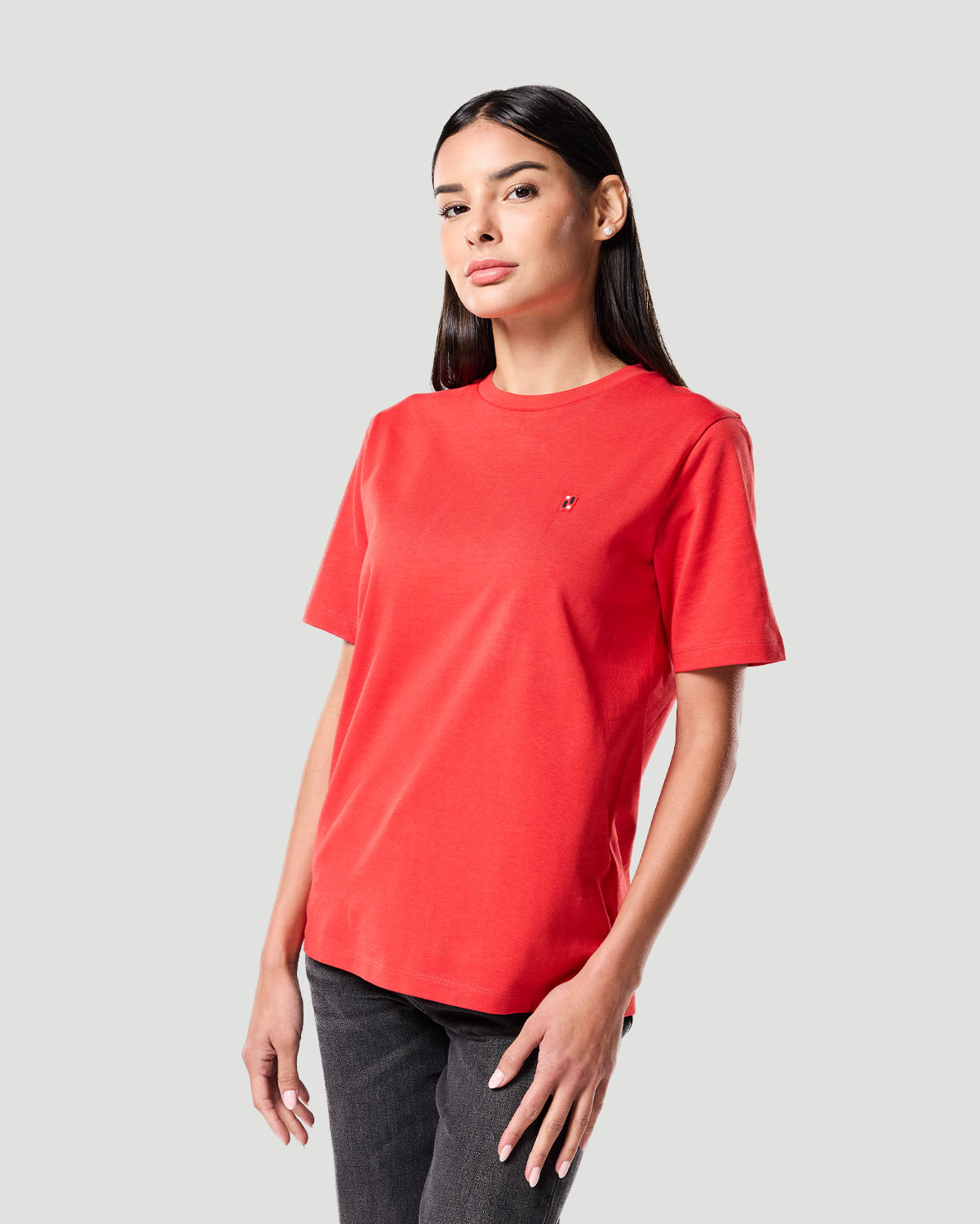 Franela b&aacute;sica para mujer-ROJO image number 3