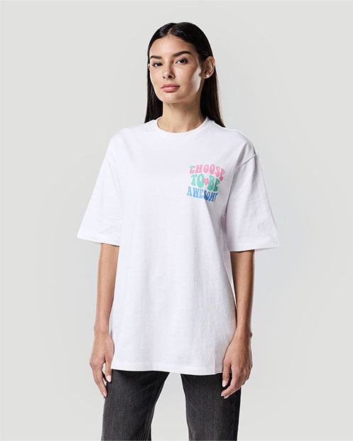 Franela con estampado para mujer-BLANCO