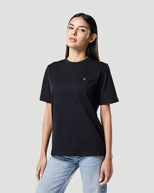 Franela b&aacute;sica para mujer-NEGRO AZABACHE