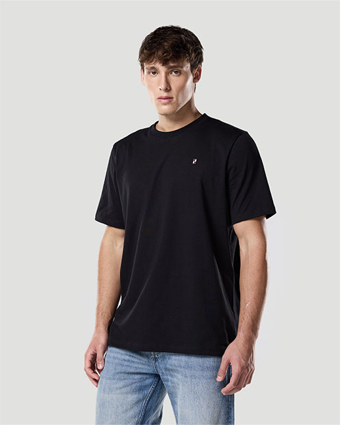 Franela b&aacute;sica para hombre-NEGRO AZABACHE