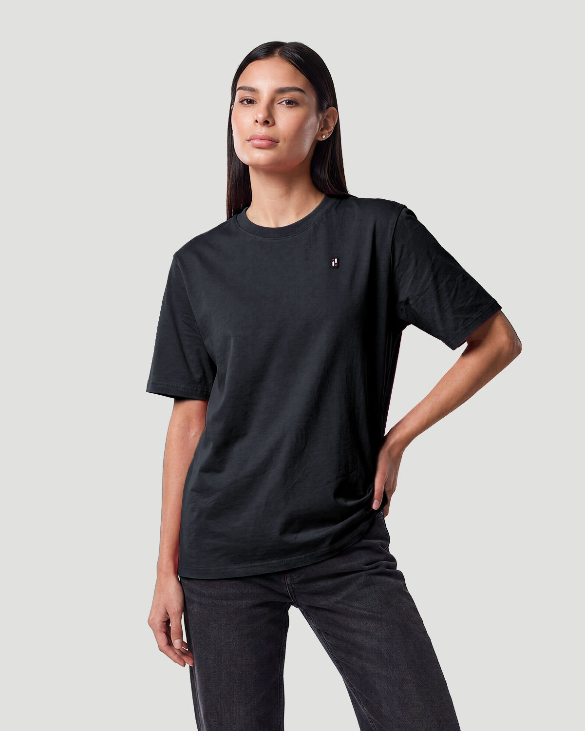Camiseta b&aacute;sica para mujer - NEGRO image number 1