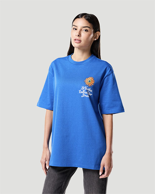 Franela con estampado para mujer-AZUL N&Aacute;UTICO