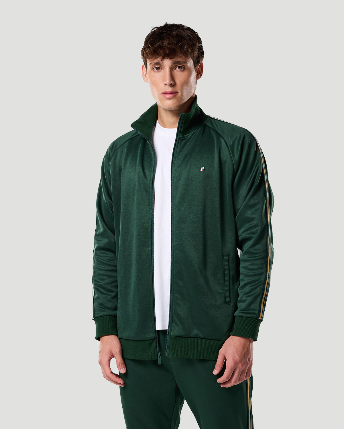 Chaqueta deportiva para hombre-VERDE OSCURO image number 3