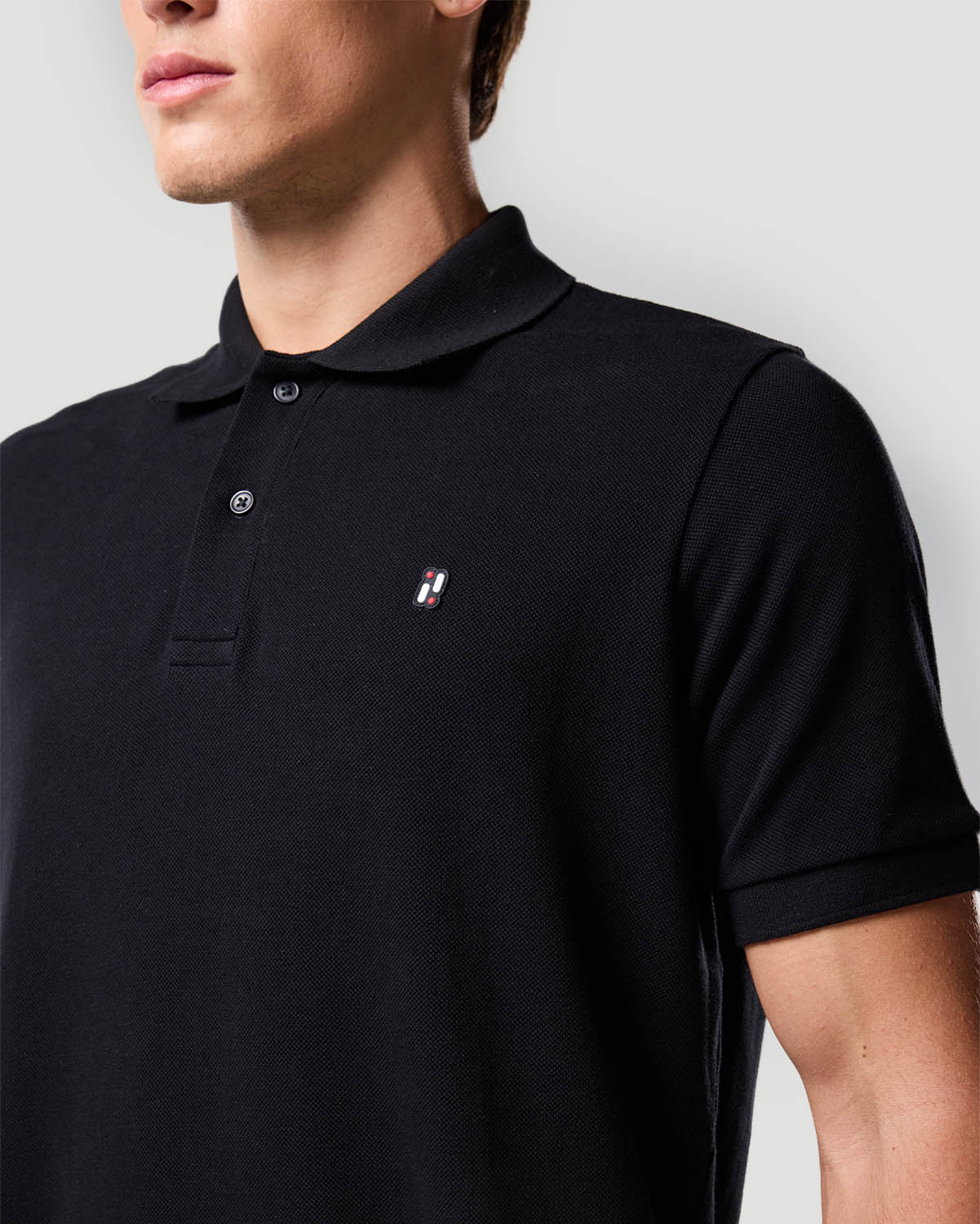 Chemise polo para hombre-NEGRO AZABACHE image number 4