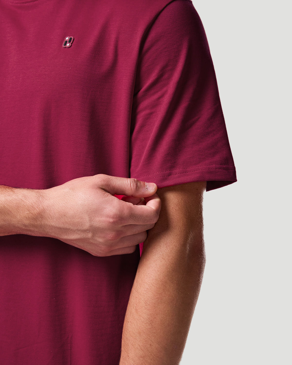 Camiseta b&aacute;sica para hombre - VINOTINTO image number 5