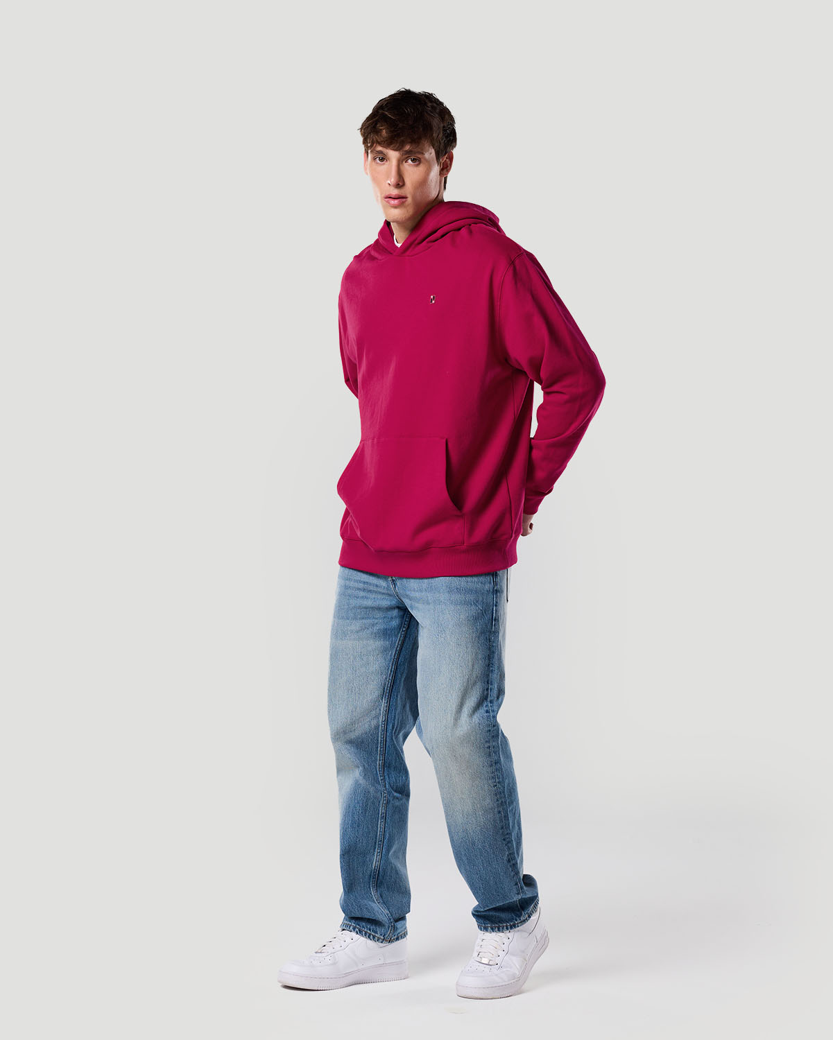 Su&eacute;ter con capucha para hombre-CEREZA image number 1
