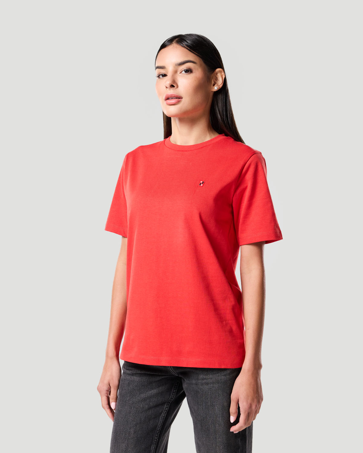 Franela b&aacute;sica para mujer-ROJO image number 2