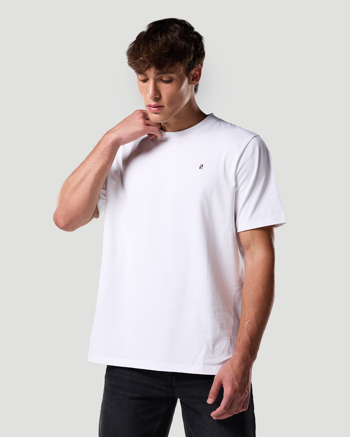 Franela b&aacute;sica para hombre-BLANCO image number 3